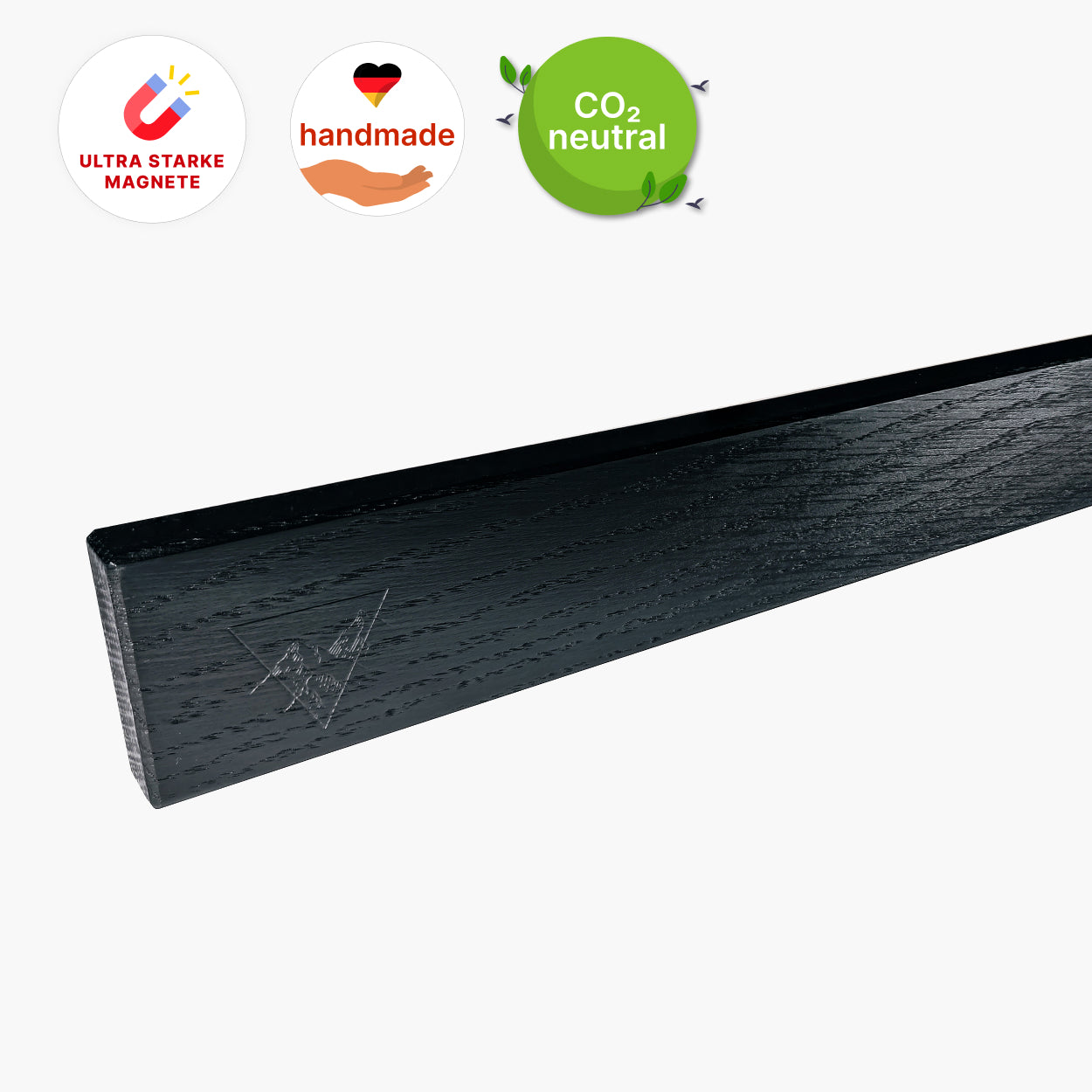 Magnet Messerleiste Eiche Schwarz